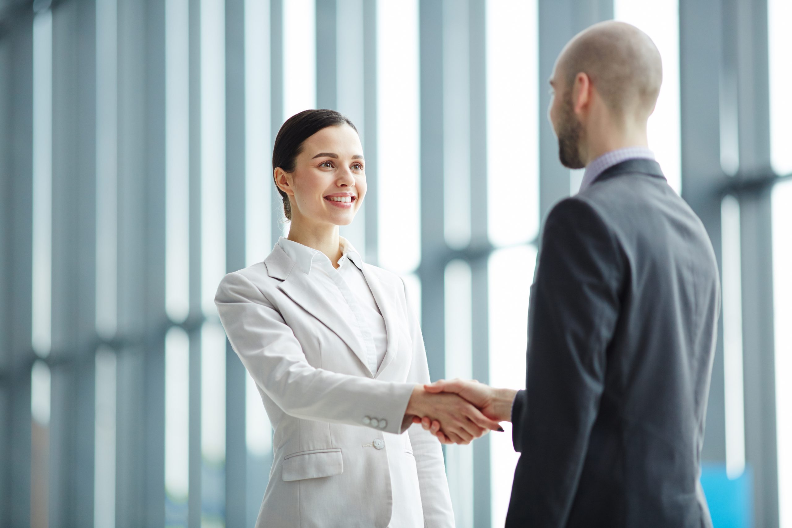 Handshaking In Airport